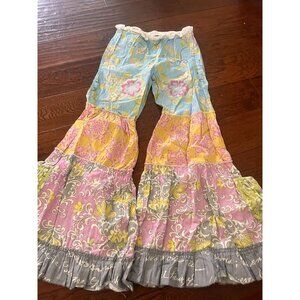 Mustard Pie Ruffle Bright Carousek crop Pants Sz 12
